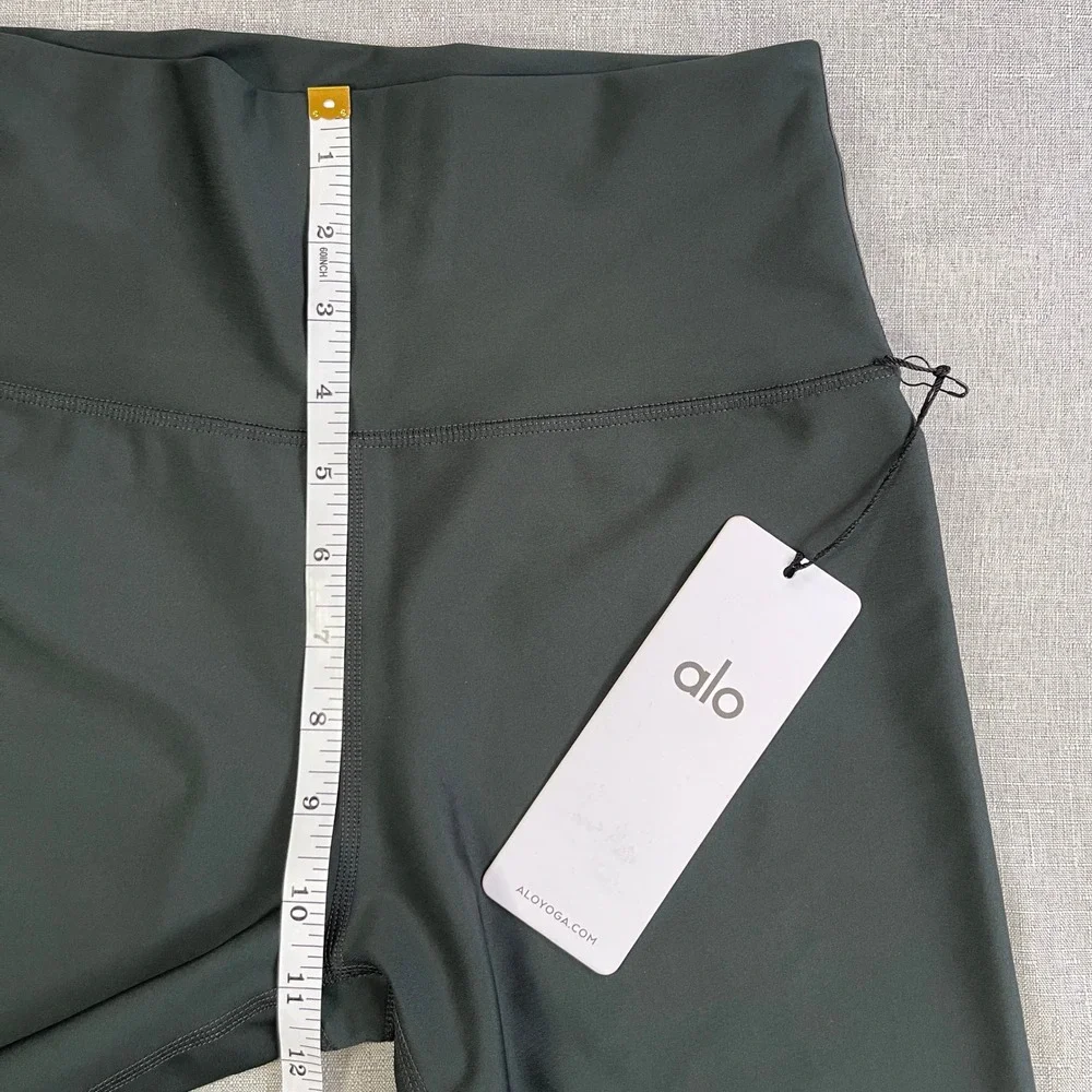 NEW Alo 7/8 High Waist Airlift Legging Womens Medium Charcoal Green Yoga Gym NWT
